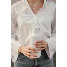 Sticla termos, Vinga, 2610E19371, 600 ml, Cu maner, 22.4xØ7.8 cm, Otel inoxidabil, Polipropilena, Alb