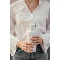   Sticla termos, Vinga, 2610E19371, 600 ml, Cu maner, 22.4xØ7.8 cm, Otel inoxidabil, Polipropilena, Alb