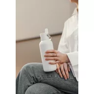   Sticla termos, Vinga, 2610E19371, 600 ml, Cu maner, 22.4xØ7.8 cm, Otel inoxidabil, Polipropilena, Alb