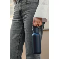   Sticla termos, Vinga, 2610E19369, 600 ml, Cu maner, 22.4xØ7.8 cm, Otel inoxidabil, Polipropilena, Albastru Navy