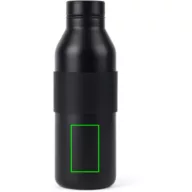   Sticla termos, Vinga, 2610E19373, 500 ml, Cu maner, 19.5xØ6.5 cm, Otel inoxidabil, Negru