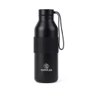 Sticla termos, Vinga, 2610E19373, 500 ml, Cu maner, 19.5xØ6.5 cm, Otel inoxidabil, Negru