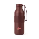 Sticla termos, Vinga, 2610E19374, 500 ml, Cu maner, 19.5xØ6.5 cm, Otel inoxidabil, Rosu Burgundy