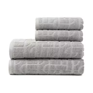 Set 4 prosoape, 135 x 65 cm, Vinga, 2410E21809, Bumbac, Gri