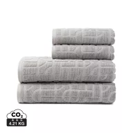 Set 4 prosoape, 135 x 65 cm, Vinga, 2410E21809, Bumbac, Gri