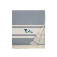   Prosop de plaja, 2401E16682, Vinga, 180x80x3 cm, Bumbac, Poliester, Albastru navy