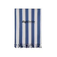   Prosop de plaja, 2502E14175, Vinga, 180 x 80 cm, Bumbac, Poliester, Albastru
