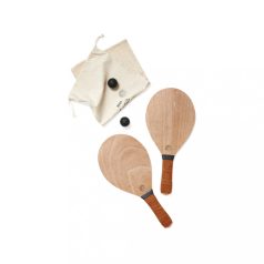   Set tenis de plaja, 2401E16561, Vinga, 44x20x0.8 cm, Lemn, Poliuretan, Maro