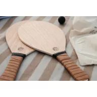   Set tenis de plaja, 2401E16561, Vinga, 44x20x0.8 cm, Lemn, Poliuretan, Maro