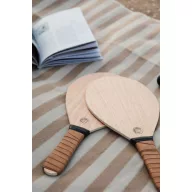  Set tenis de plaja, 2401E16561, Vinga, 44x20x0.8 cm, Lemn, Poliuretan, Maro