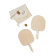   Set tenis de plaja, 2401E16602, Vinga, 40x26x3 cm, Lemn, Maro
