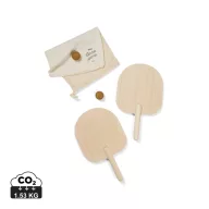   Set tenis de plaja, 2401E16602, Vinga, 40x26x3 cm, Lemn, Maro