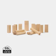 Joc Kubb, 2502E15036, Vinga, 3 x 3 x 10 cm, Lemn, Maro