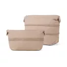 Geanta de cosmetice expandabila, Vinga, 2610E19132, Compartimentata, 33x13.3x23.5 cm, rPET, Poliester, Bej Greige