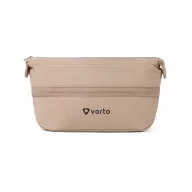   Geanta de cosmetice expandabila, Vinga, 2610E19132, Compartimentata, 33x13.3x23.5 cm, rPET, Poliester, Bej Greige