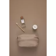   Geanta de cosmetice expandabila, Vinga, 2610E19132, Compartimentata, 33x13.3x23.5 cm, rPET, Poliester, Bej Greige