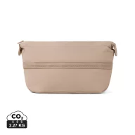   Geanta de cosmetice expandabila, Vinga, 2610E19132, Compartimentata, 33x13.3x23.5 cm, rPET, Poliester, Bej Greige