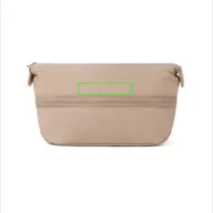   Geanta de cosmetice expandabila, Vinga, 2610E19132, Compartimentata, 33x13.3x23.5 cm, rPET, Poliester, Bej Greige