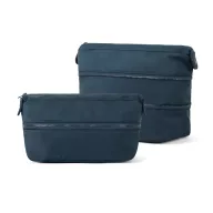   Geanta de cosmetice expandabila, Vinga, 2610E19133, Compartimentata, 33x13.3x23.5 cm, rPET, Poliester, Albastru Navy