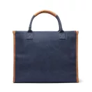 Sacosa pentru cumparaturi, 2401E16536, Vinga, 42x17x33.5 cm, Bumbac, Poliester, Albastru navy