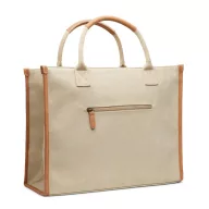   Sacosa pentru cumparaturi, 2401E16535, Vinga, 42x17x33.5 cm, Bumbac, Poliester, Bej greige
