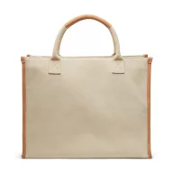   Sacosa pentru cumparaturi, 2401E16535, Vinga, 42x17x33.5 cm, Bumbac, Poliester, Bej greige