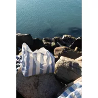   Geanta de plaja, Vinga, 2601E14759, 60x19x40 cm, Bumbac, Poliester, Albastru deschis