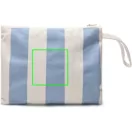 Geanta cosmetice, Vinga, 2601E14765, 28.5x21x1 cm, Bumbac, Poliester, Albastru deschis