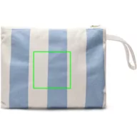   Geanta cosmetice, Vinga, 2601E14765, 28.5x21x1 cm, Bumbac, Poliester, Albastru deschis