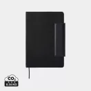 Agenda A5, 2509E17383, Vinga, 22.5x16.2x2 cm, Hartie, Poliester, Negru