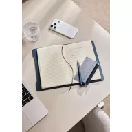   Agenda, Vinga, 2610E18768, A5, Dictando, 16x22x2.5 cm, Poliuretan, Hartie, Albastru Navy