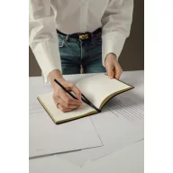   Agenda cu pix, Vinga, 2610E18762, A5, Dictando, 23.3x20x2.2 cm, Hartie, Otel inoxidabil, Negru