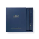 Agenda cu pix, Vinga, 2610E18763, A5, Dictando, 23.3x20x2.2 cm, Hartie, Otel inoxidabil, Albastru Navy