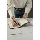 Agenda cu pix, Vinga, 2610E18763, A5, Dictando, 23.3x20x2.2 cm, Hartie, Otel inoxidabil, Albastru Navy