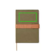   Agenda A5, Dictando, 2401E16530, Vinga, 21.5x14.5x1.5 cm, Bumbac, Hartie, Verde