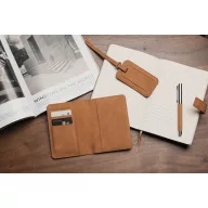   Portofel RFID pentru pasaport, 2509E17381, Vinga, 10.5x14.5x1.2 cm, Poliester, Poliuretan, Maro