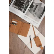   Portofel RFID pentru pasaport, 2509E17381, Vinga, 10.5x14.5x1.2 cm, Poliester, Poliuretan, Maro