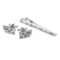 Set de butoni, 2410E22227, Everestus, Metal, Argintiu
