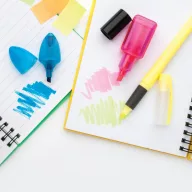   Highlighter, ø13×143 mm, Everestus, 20FEB9707, Plastic, Cauciuc, Galben