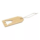 Eticheta cadou Craciun, Everestus, 2610E17455, 50x100x2 mm, Bambus, Natur