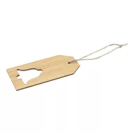   Eticheta cadou Craciun, Everestus, 2610E17455, 50x100x2 mm, Bambus, Natur