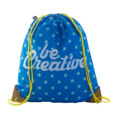  CreaDraw Plus RPET custom drawstring bag, Recycled PET polyester, yellow, 320×390×5 mm