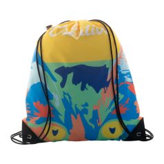   CreaDraw Plus RPET custom drawstring bag, Recycled PET polyester, black, 320×390×5 mm