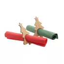 Set 4 suporturi de servetele cu design de Craciun, Everestus, 21OCT1145, 75 x 96 x 12 mm, Bambus, Natur