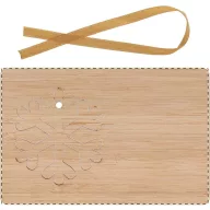   Card cu design de Craciun, 2401E16847, Everestus, 145x95x3 mm, Bambus, Natur