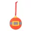 Ornament pentru bradul de Craciun in forma de glob, 2401E17924, Everestus, 77x92x3 mm, Lemn, Rosu