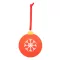 Ornament pentru bradul de Craciun in forma de fulg de zxapada, 2401E17925, Everestus, 77x92x3 mm, Lemn, Rosu