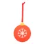 Ornament pentru bradul de Craciun in forma de fulg de zxapada, 2401E17925, Everestus, 77x92x3 mm, Lemn, Rosu