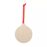   Ornament pentru bradul de Craciun in forma de fulg de zxapada, 2401E17925, Everestus, 77x92x3 mm, Lemn, Rosu