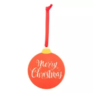   Ornament pentru bradul de Craciun, 2401E17921, Everestus, 77x92x3 mm, Lemn, Rosu